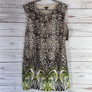 Voir Voir New Women's Animal Print Sleeveless Dress Size 16